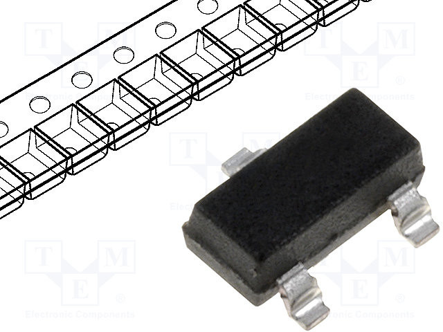 Transistor NPN bipolar 45V 500mA 250mW SOT323. Mod. BC817-40W.115