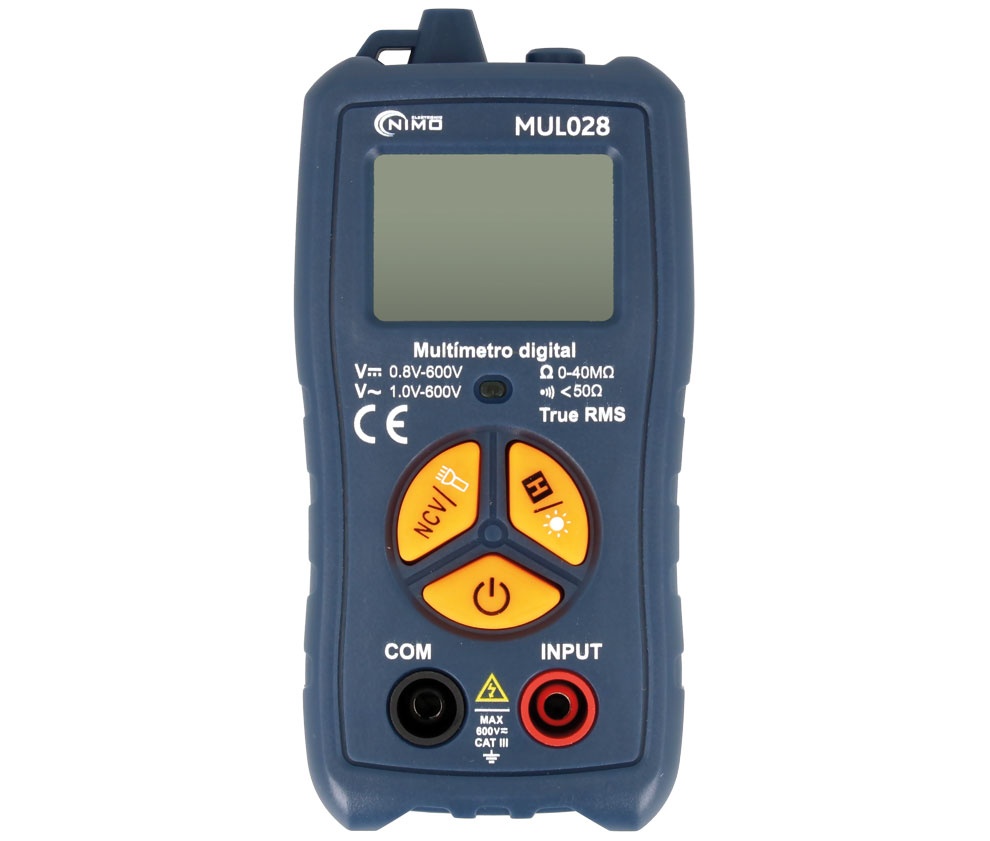 Multímetro digital automático de bosillo CAT.III 600V. Mod. MUL028