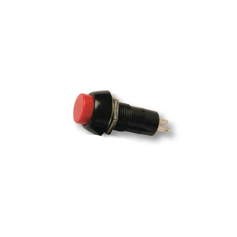 [BR7000037DIM] PULSADOR ROSCADO REDONDO 2A/250V ROJO CIRCUITO ABIERTO. Mod. 12-10354/R