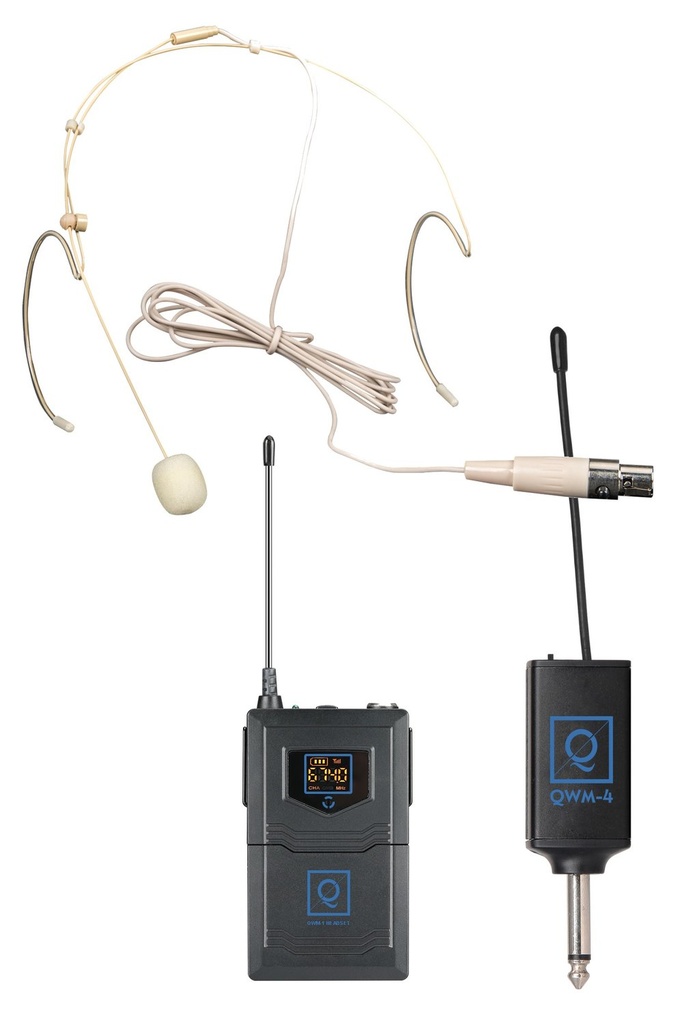 Sistema inalámbrico 1 micro diadema OQAN. Mod. QWM-4 HEADSET 863-865Mhz