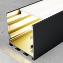 Perfil de Aluminio Fate Lacado Negro - 2 Metros. Mod. LM3786