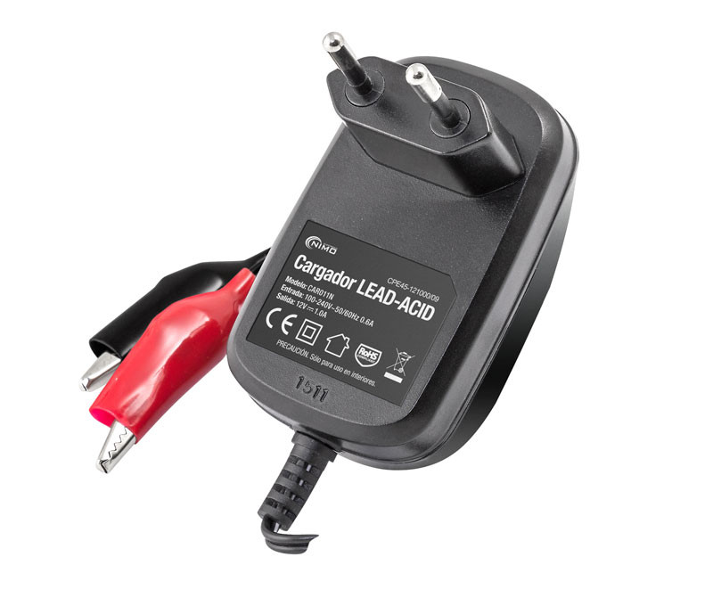 Cargador Baterías de Plomo 12V/1000mA