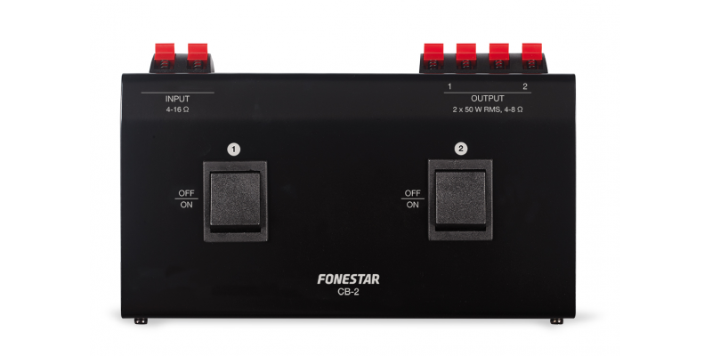 Selector de altavoces estéreo 2 vías Fonestar. Mod. CB-2