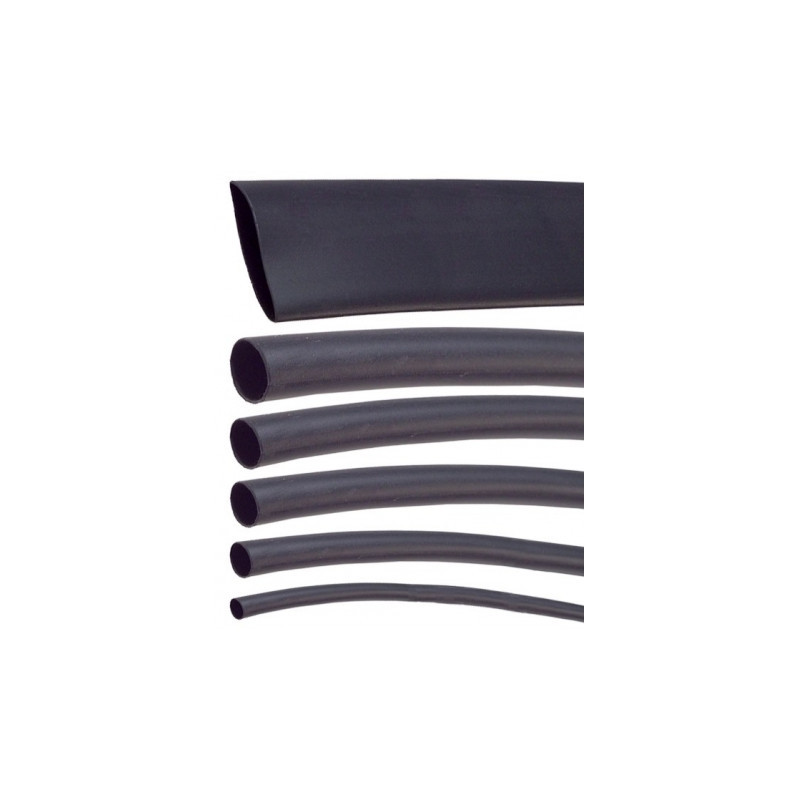 [CBDWT2543X1BK] Tubo termorretractil con adhesivo 25.4mm Negro 1 metro. Mod. DWT3-25.4-1