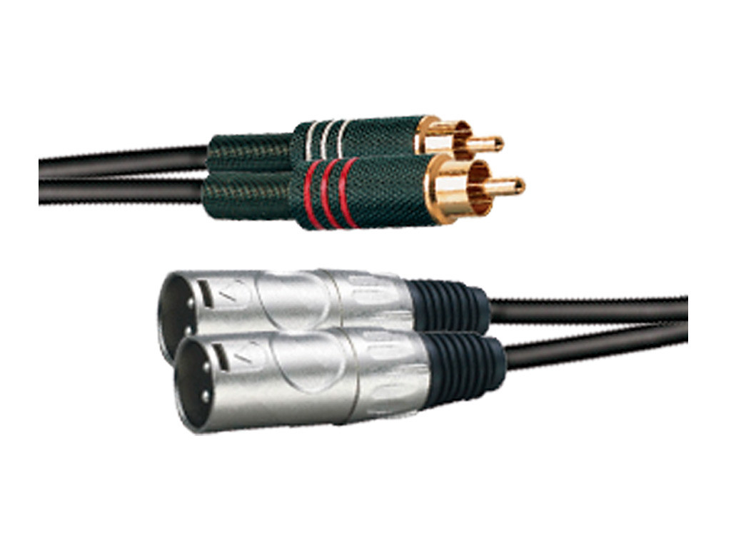 Cable paralelo de 2 señales de audio. RCA-XLR3 macho. 3 metros. AMS. Mod. CBL146