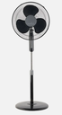 Ventilador pie 40cm 40W negro Etesio. Mod. 183941009