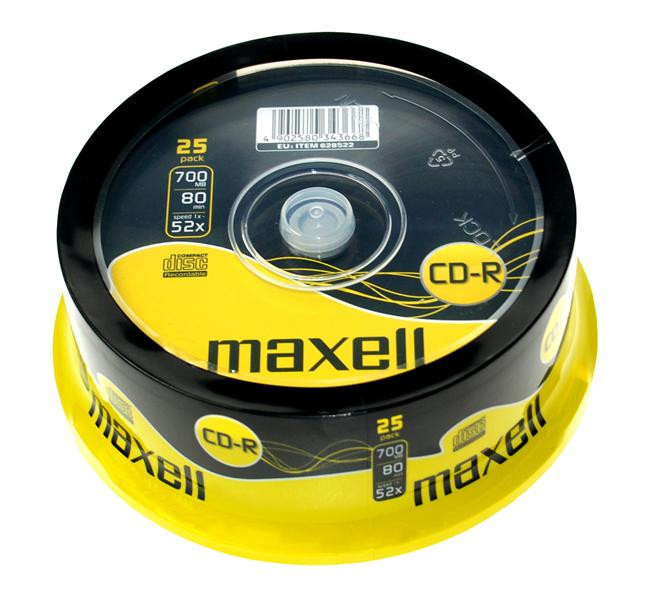 DISCOS Maxell CD-R 80 minutos XL-II 80 Digital Audio ( 25 UNIDADES )