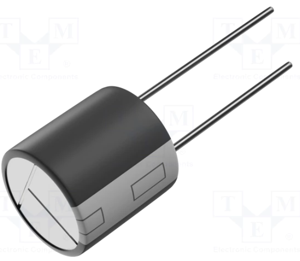 Condensador electrolítico THT 390uF 25VCC Ø8x15mm. Mod. CE39025