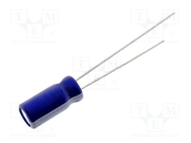 Condensador electrolítico THT 470uF 100VCC Ø16x25mm ±20%. Mod. CE470100V