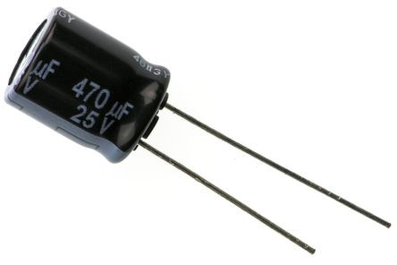Condensador electrolítico 470uf 25V. Mod. CE47025