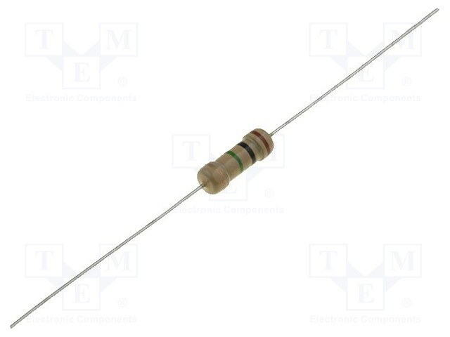 Resistencia carbón THT 56Ω 0,5W ±5%. Mod. R0.5W56