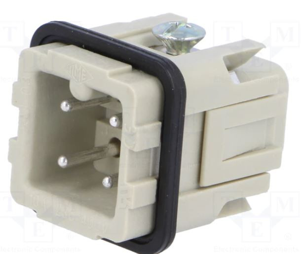Conector macho CK/MK 4PIN 21.21 10A 250V. Mod. CKM03