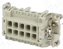 Conector HDC hembra CNE PIN 10+PE 57.27 16A 500V ILME. Mod. CNEF10T