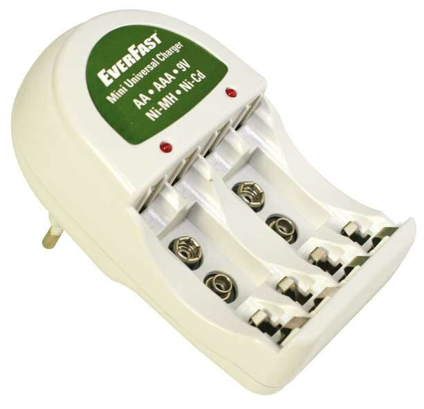 [CO8610ELD] Cargador de baterías LR-06/LR-03/6F22 EverFast. Mod. CO-8610