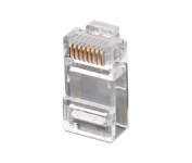 Conector RJ45 tipo "Easy" UTP CAT6 transparente. Mod. 12908C