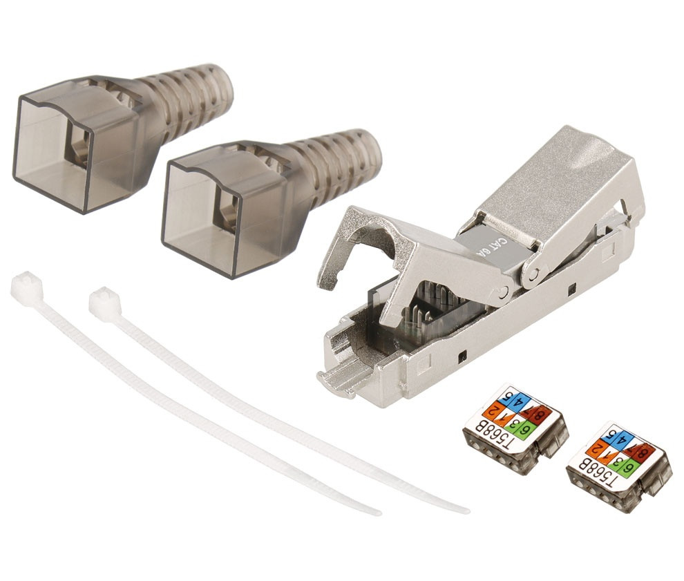Conector empalmador cable LAN FTP Cat.6A Tool-Less. Mod. CON1146