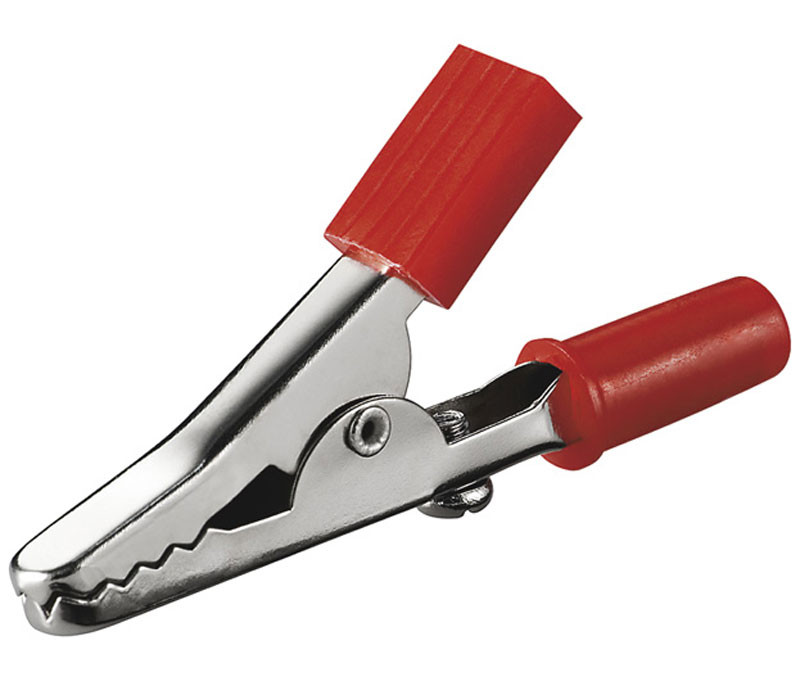 [CON608ELM] Pinza de cocodrilo roja 4mm y tornillo. Mod. 1720R