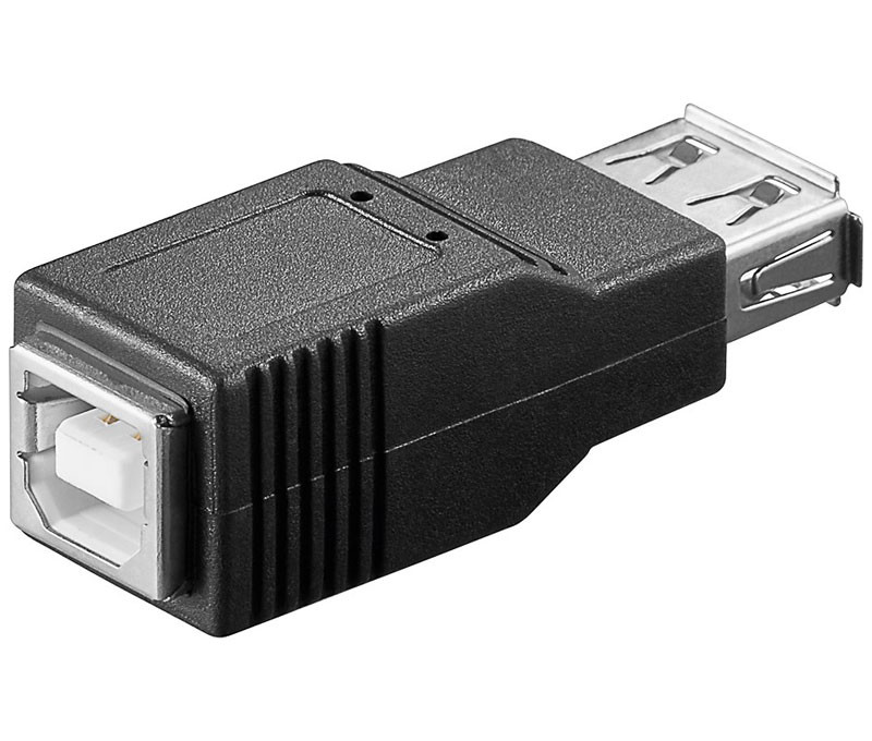 Adaptador USB-A hembra a USB-B hembra. Mod. CON712