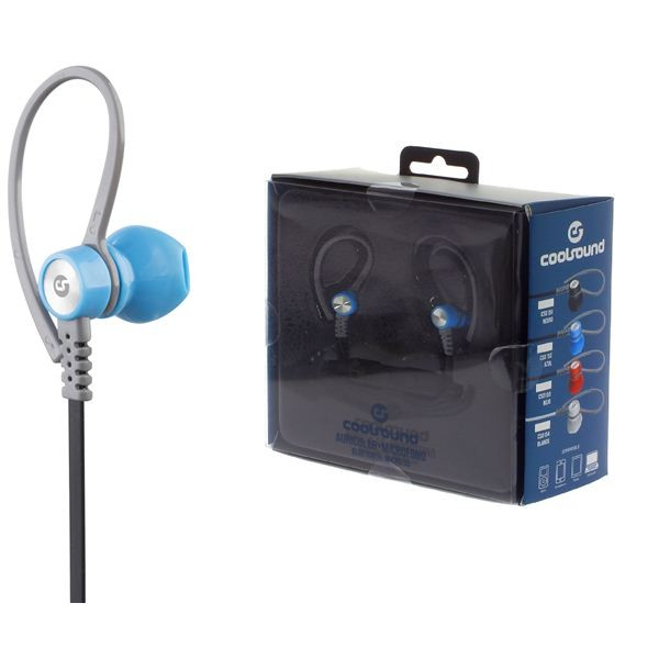 Auricular + Micro Sport V5 Bluetooth + Micro SD azul Coolsound. Mod. CS0152