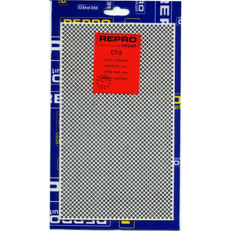 PLACA C.I TOPOS BAQUELITA 140x240 mm REPRO. MOD. CT-9