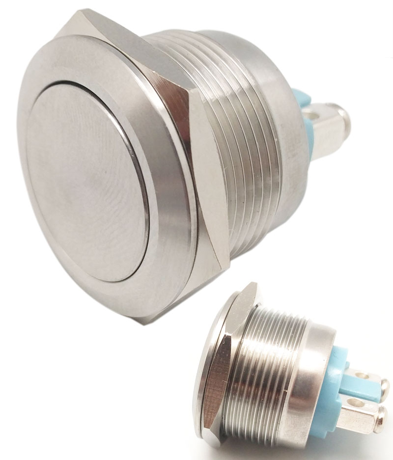 [4175ELG] Pulsador Anti-vandálico, OFF-(ON) SPST 22mm. Mod. 4175