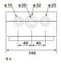 Caja de distribución 6 módulos superficie Sassin. Mod. D606WW06