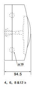 Caja de distribución 8 módulos superficie Sassin. Mod. D606WW08