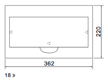 Caja de distribución 18 módulos superficie Sassin. Mod. D606WW18