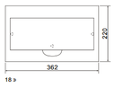 Caja de distribución 18 módulos superficie Sassin. Mod. D606WW18