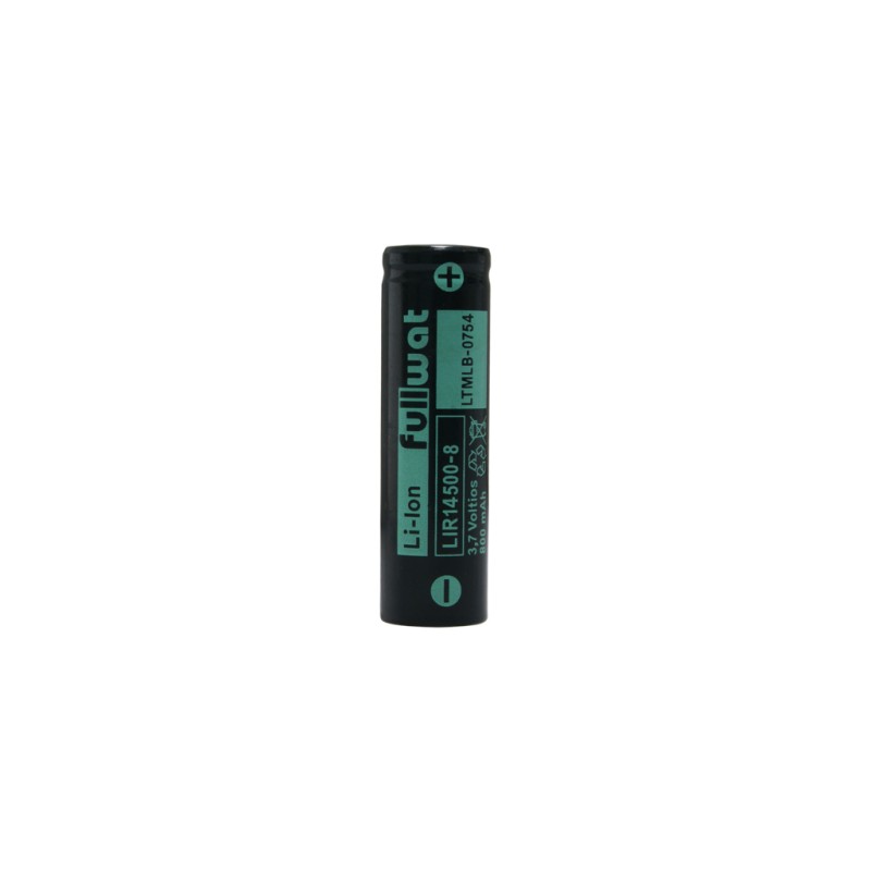 Batería recargable cilíndrica de Li-Ion. 3,7Vdc 1000Ah. Mod. LIR14500-10