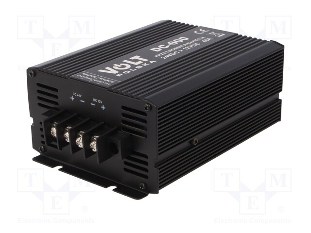 Convertidor 24VDC a 12VDC 40A. Mod. DC60024-12