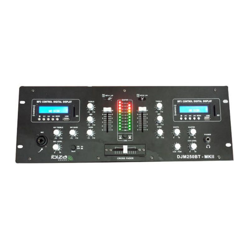 [DJM250BTMKII] Mesa de mezclas DJ c/ 2 USB, SD & BLUETOOTH Ibiza Sound. Mod. DJM250BT-MKII.