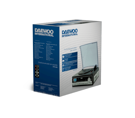Tocadiscos con cassette MP3 USB Daewoo. Mod. DTR-400