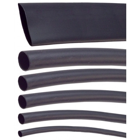 Tubo termorretractil con adhesivo 12mm Negro 1 metro. Mod. DWT3-12.0-1