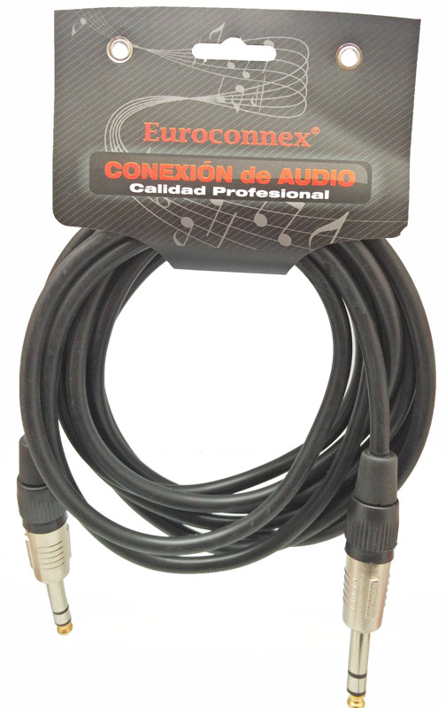 Conexión audio Jack 6,3 estéreo a Jack 6.3 estéreo 5 metros. Mod. 4312-5