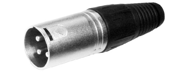 Conector XLR Macho 3 Pins metálico. Mod. MCA0022110