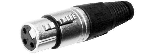 Conector XLR Hembra 3 Pins (CANON). Mod. 2111ELG