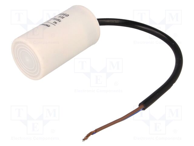 [CBB60H8450] Condensador arranque motor 8MF 450Vca con cable. Mod. CPM8CABLE