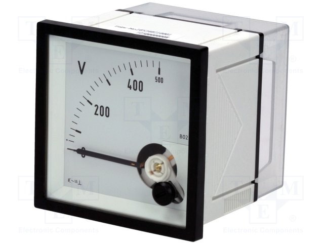 Medidor de panel de tensión CA analógico 0÷500V True RMS. Mod. EQN72-500V