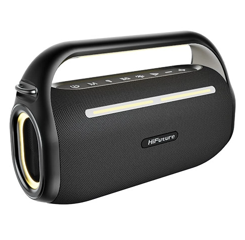 Altavoz inalámbrico bluetooth karaoke de 70W color negro HiFuture. Mod. MUSICBOX100BLK
