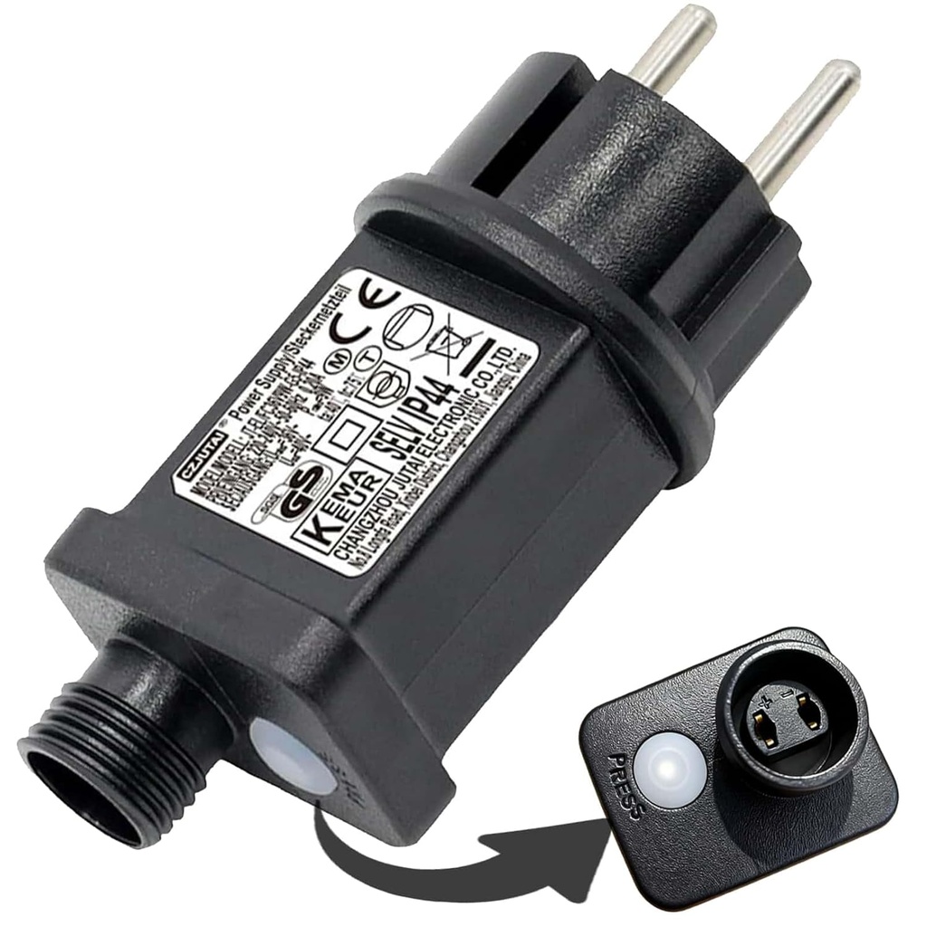 Enchufe alimentador guirnalda IP44 2 pin 31V. Mod. DS-310AC0600CH