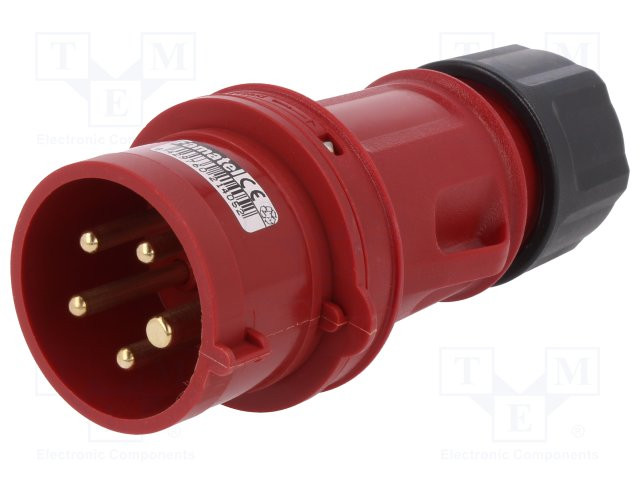 Conector de alimentación AC trifásico 3P+N+TT 16A IP44. Mod. FAM-13301