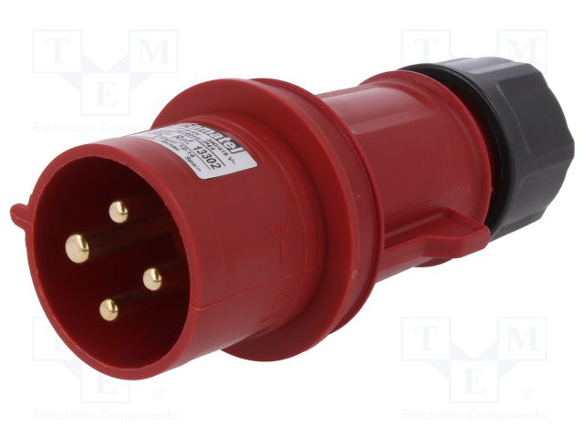 Conector de alimentación AC trifásicos 3P+TT 32A enchufe IP44. Mod. FAM13302