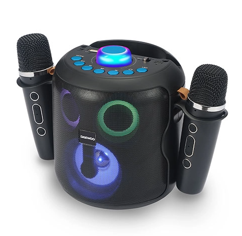 Altavoz inalámbrico Karaoke con 2 micrófonos inalámbricos Daewoo. Mod. DW3008