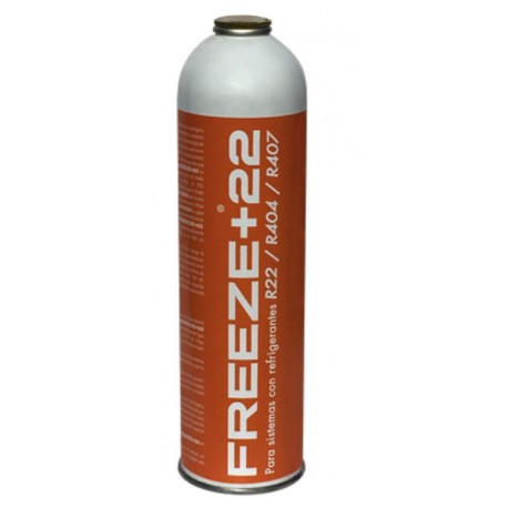 Botella gas refrigerante orgánico R22 R404 R407. Mod. FREEZE+22