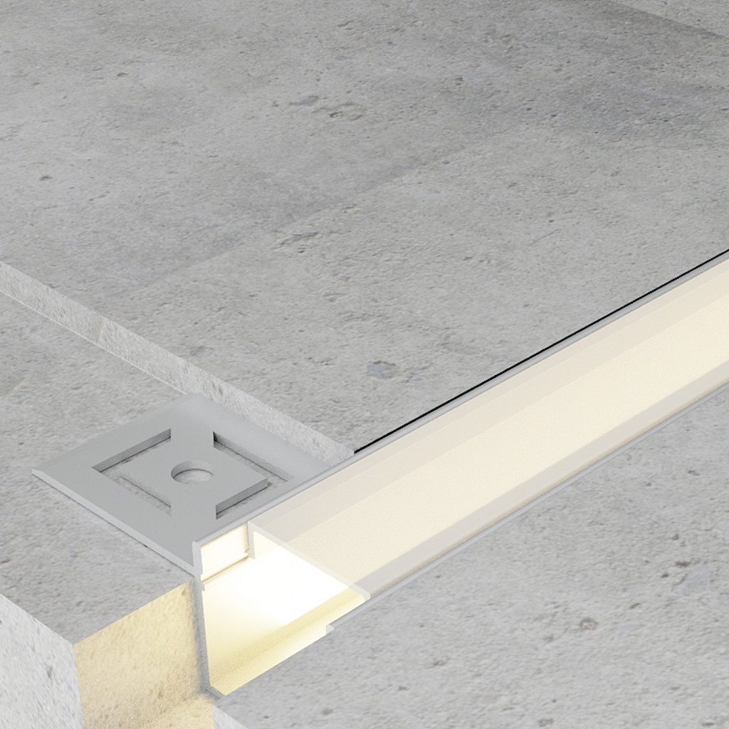 [LM3853] Perfil de Aluminio empotrar pladur Hure - 2 Metros. Mod. LM3853