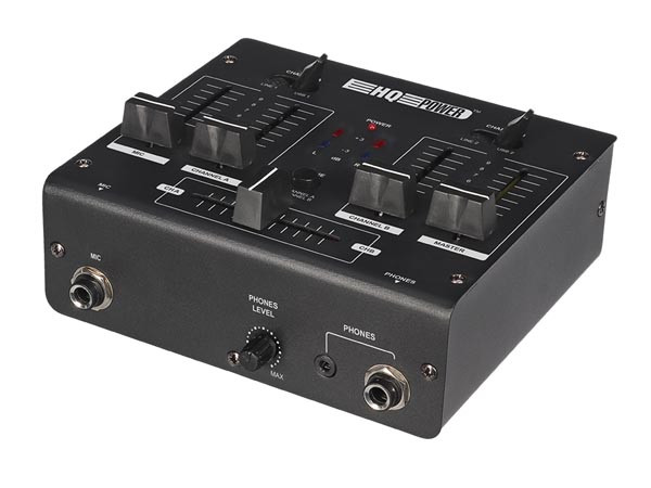 [HQMX11006VEL] MESA DE MEZCLAS DE 2 CANALES CON 2 ENTRADAS USB HQ POWER. MOD. HQMX11006