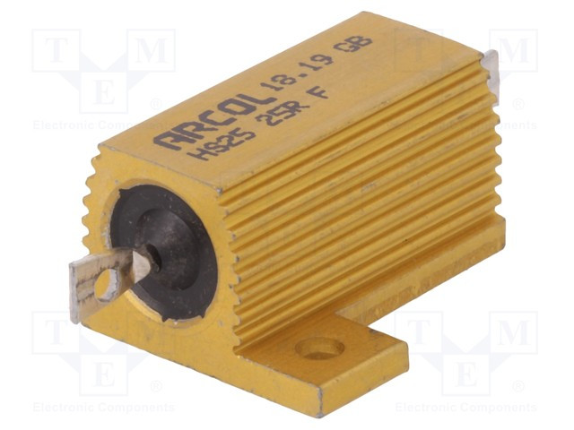 Resistencia de potencia 25Ω 25W ±5%. Mod. HS25-25RF