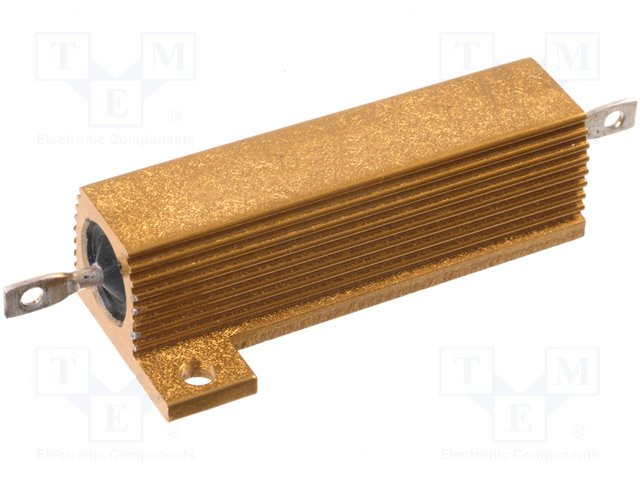 Resistor bobinado con radiador atornillado 3,3Ω 50W ±5%. Mod. HS50-3R3J