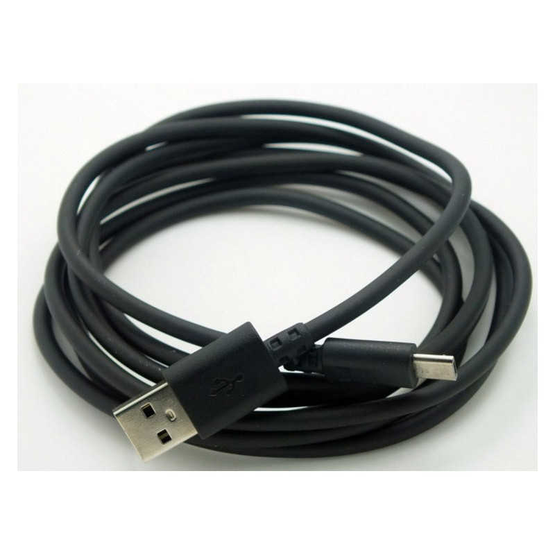 Cable conexión USB a micro USB largo negro. Mod. HV-CB8601